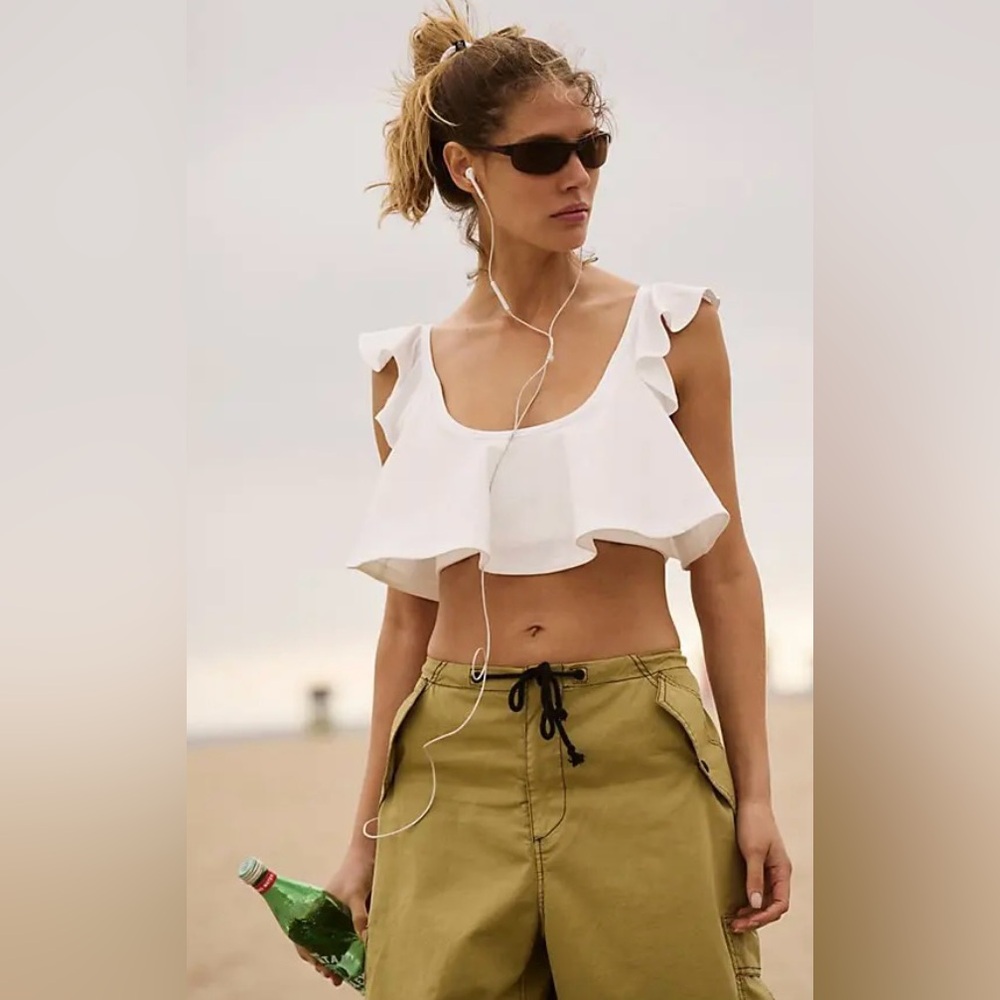 NWT Free People Off Duty Flounce Tank - Picture 2 of 11